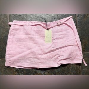 Abercrombie & Fitch Pink Linen Skort